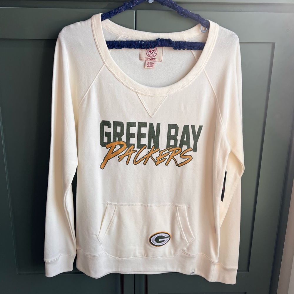 47 Brand Cream Green Bay Packers Women's Hoodie